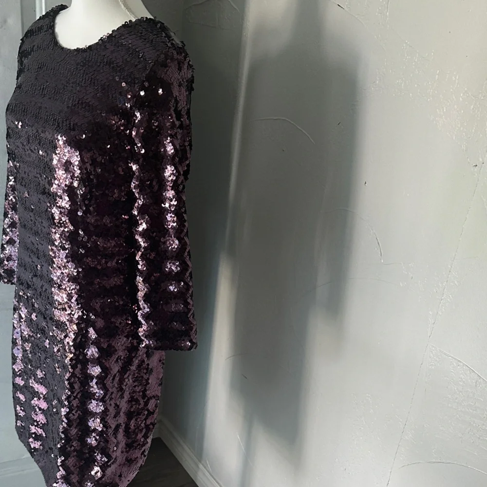 Fashion Nova Sparkling Purple Long Sleeve Dress - Picture 3 of 7